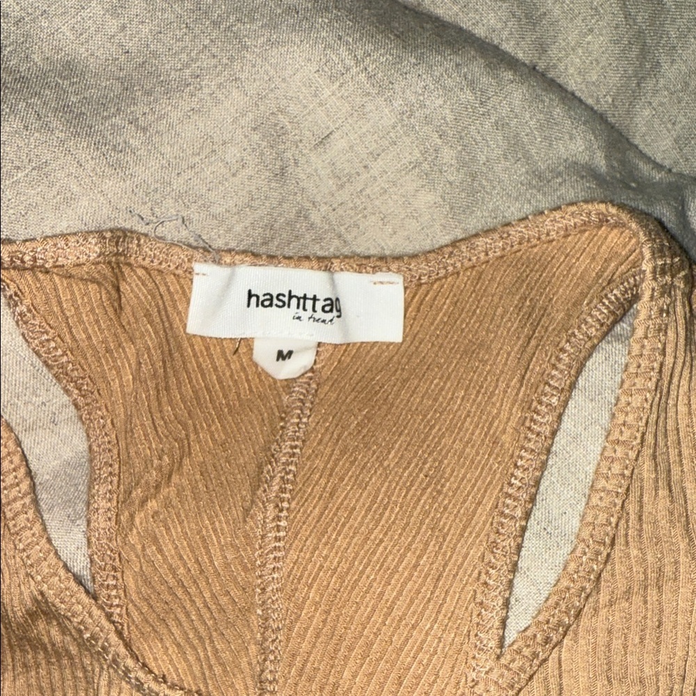 Women’s Hashtag Ribbed Racerback Tank - Picture 3 of 4